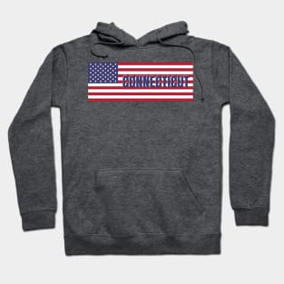 Connecticut State in American Flag Hoodie